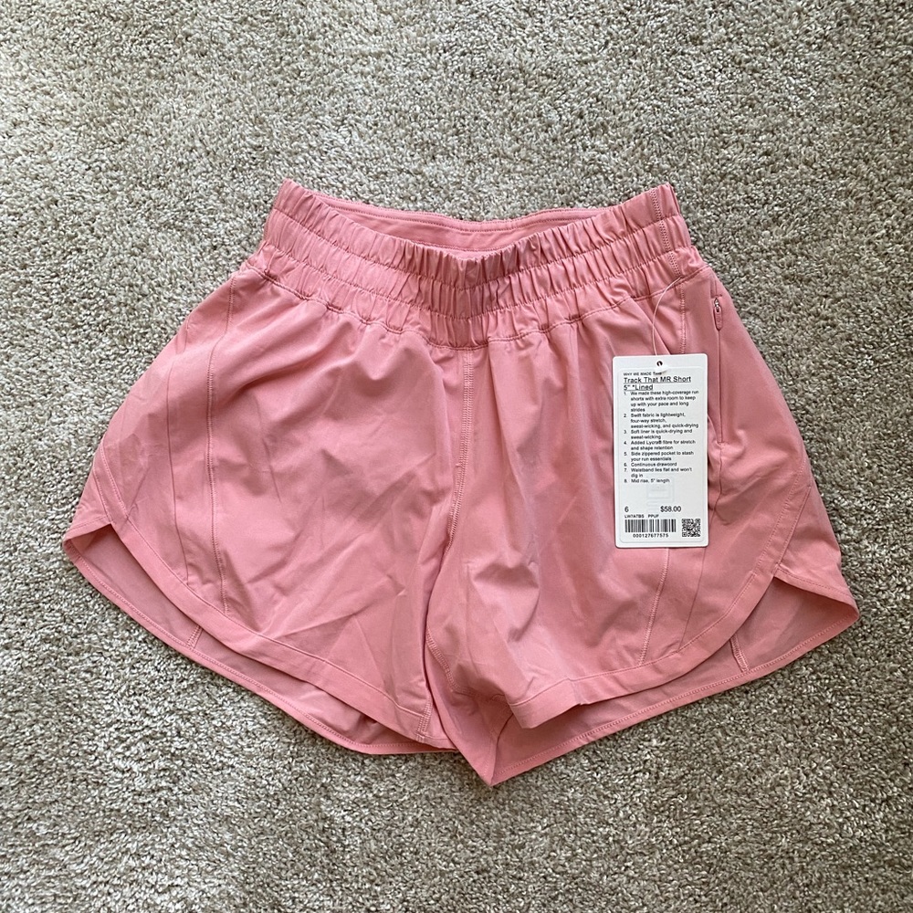 Lululemon Track That 5” MR Shorts Size 6 NWT